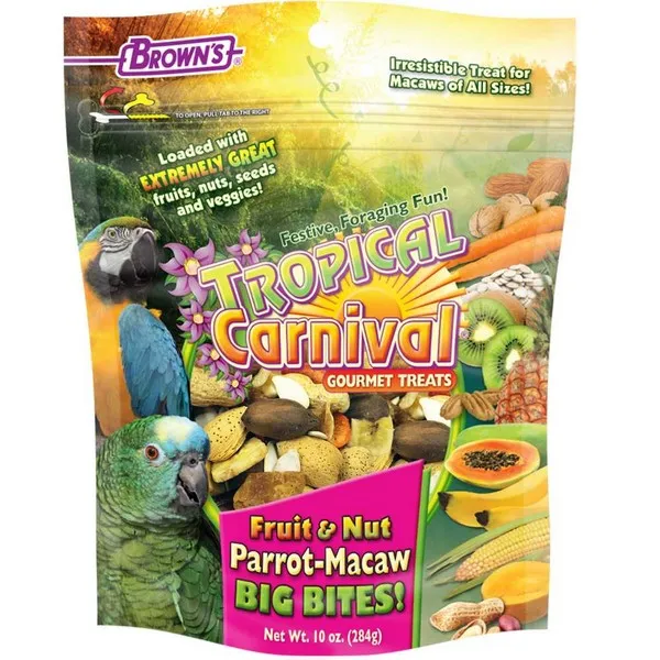 10 oz. F.M. Brown Fruit & Nut Parrot -Macaw Big Bites - Health/First Aid